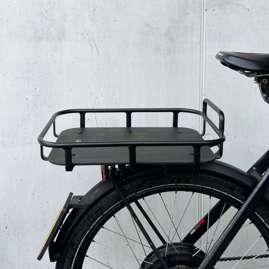 Velokorb PACKI Ebenholz Holz Gepäckträger hinten